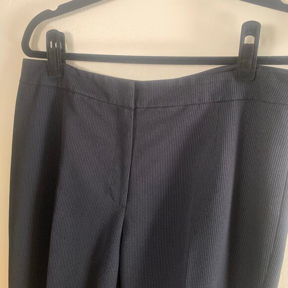 Le Suit Petite Size 12 2-Piece Suit w/ Blazer Jacket Black Pinstripe Minimalist - Picture 8 of 13